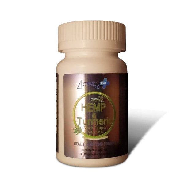 Hemp Oil Powder With Turmeric Curcumin with & Bioperine - with 95% Curcuminoids & Black Pepper - 30 Capsules